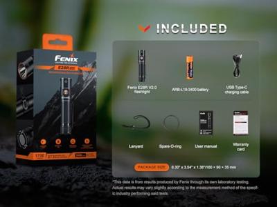 Fenix Light E28R V2.0 Zaklamp werkt op Li-ion oplaadbare batterij of batterijgevoed LED 1700 lm 128 g
