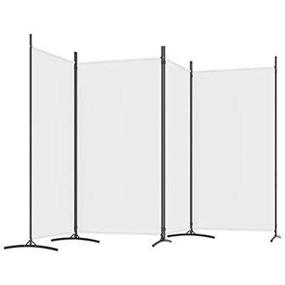 Kamerscherm met 4 panelen 346x180 cm stof wit Kamerscherm met 4 panelen 346x180 cm stof wit