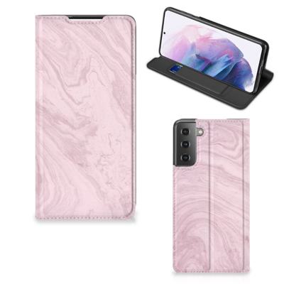 Samsung Galaxy S21 Plus | Standcase | Marble Pink - Origineel Cadeau Vriendin Samsung Galaxy S21 Plus | Standcase | Marble Pink - Origineel Cadeau Vriendin