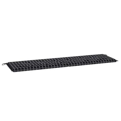 VidaXL Bankkussen geruit zwart ruit 150 x 50 x 3 cm oxford stof VidaXL Bankkussen geruit zwart ruit 150 x 50 x 3 cm oxford stof