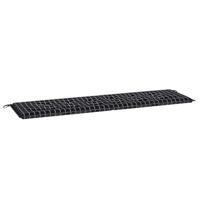 VidaXL Bankkussen geruit zwart ruit 150 x 50 x 3 cm oxford stof - thumbnail