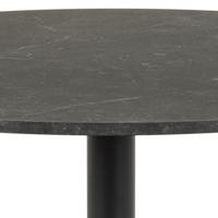 Bendt Ronde Eettafel 'Ivana' Marmerprint, Ø110cm, kleur Zwart - thumbnail
