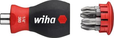 Wiha Bit-Magaziner Stubby 6tlg. im Soft-Finish Griff 1/4-Bits Bitschroevendraaier