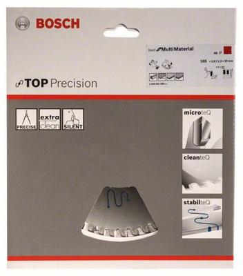 Bosch Accessoires Cirkelzaagblad Top Precision Best for Multi Material 165 x 20 x 1,8 mm, 48 1st - 2608642388