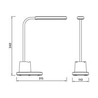 Philips LED Bucket DSK214 PT 8719514443792 Tafellamp met accu LED LED 7.5 W Wit - thumbnail