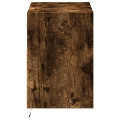 Tv-wandmeubel met LED-verlichting 80x31x45 cm gerookt eiken