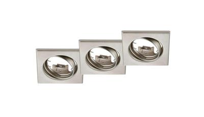 Trio Set vierkante inbouwspotsJura (3x) metaalgrijs - 650000307