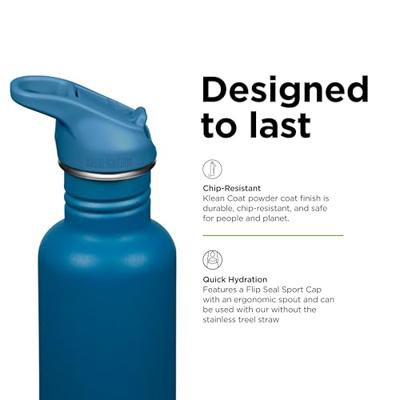 Klean Kanteen Classic 800ml/27oz + Flip/Sportdop Drinkfles Corsair 800ml