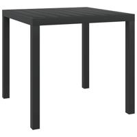 Tuintafel 80x80x74 cm aluminium en HKC zwart - thumbnail