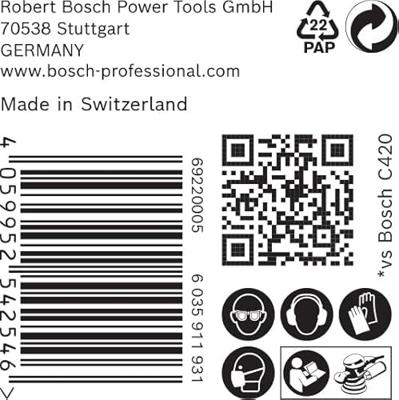 Bosch Accessories EXPERT C470 2608900916 Excenterschuurpapier Geperforeerd Korrelgrootte (num) 400 (Ø) 125 mm 50 stuk(s) Bosch Accessories EXPERT C470 2608900916 Excenterschuurpapier Geperforeerd Korrelgrootte (num) 400 (Ø) 125 mm 50 stuk(s)