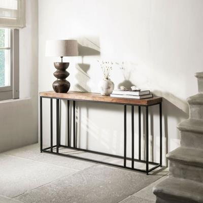 DTP Home Sidetable 'Timber' Hout en staal, 120cm