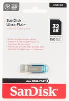 SanDisk Ultra Flair USB-stick Retail 32 GB Blauw SDCZ73-032G-G46B USB-A 3.2 Gen 1 - thumbnail