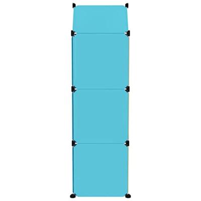 VidaXL Kinderopbergmeubel met 8 vakken polypropeen blauw