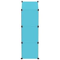 VidaXL Kinderopbergmeubel met 8 vakken polypropeen blauw - thumbnail