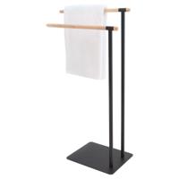 Handdoekrek vrijstaand Sealskin Brix Zwart - thumbnail