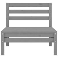 4-delige Loungeset massief grenenhout grijs - thumbnail