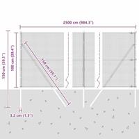 VidaXL Afrasteringspaal groen 25 x 1 m (16 x 16 mm gaas) staal - thumbnail