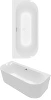 Villeroy & Boch Loop & friends half vrijstaand bad - 180x80cm - Acryl Wit Alpin glans uba180lof9cs00v-01 - thumbnail