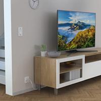 Hama Antennekabel, coax-stekker - coax-koppeling, 1,5 m, 90 dB TV accessoire Wit - thumbnail