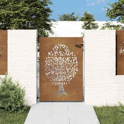 VidaXL Poort 85x150 cm boomontwerp cortenstaal