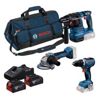 Bosch Blauw Accutoolkit 3 Toolkit 18V GSR 18V-65 + GWS 18V-8 + GBH 18V-22 | 2x GBA 18V 4.0Ah + Lader GAL 18V-40 - 0615A50094 - thumbnail