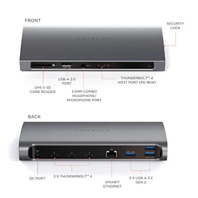 Satechi ST-UCT4DM Thunderbolt 4 dockingstation