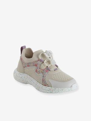 Sportieve sneakers met elastiek voor meijses met dikke zool, collectie kleuterschool veel beige Sportieve sneakers met elastiek voor meijses met dikke zool, collectie kleuterschool veel beige