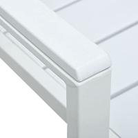 Tuinstoelen 4 st hout-look HDPE wit - thumbnail