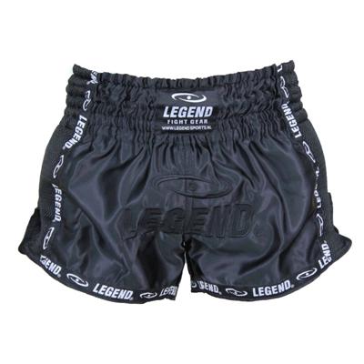 Legend Sports Kickboksshort Trendy Unisex Satijn/mesh Zwart Mt Xl