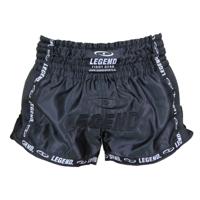 Legend Sports Kickboksshort Trendy Unisex Satijn/mesh Zwart Mt Xl - thumbnail