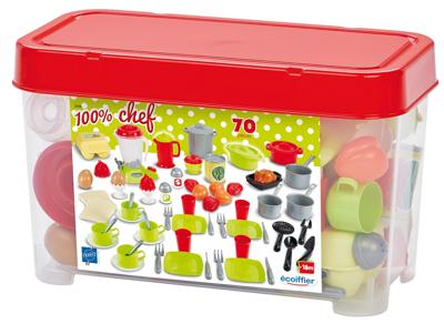 Ecoiffier 100% chef servies in opbergbox