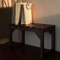 Dutchbone Bankje 'Jakub' Mangohout, kleur Bruin - thumbnail