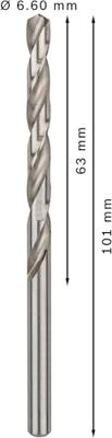 Bosch Accessoires Metaalboren HSS-G, Standard 6,6 x 63 x 101 mm 10st - 2608585499