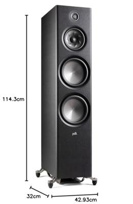 Polk: R700 Vloerstaande speaker - 1 stuk - zwart Polk: R700 Vloerstaande speaker - 1 stuk - zwart