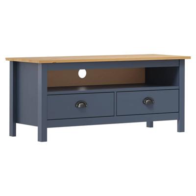 VidaXL Tv-meubel hill 110x40x47 cm massief grenenhout grijs VidaXL Tv-meubel hill 110x40x47 cm massief grenenhout grijs