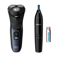 Philips S3134/57 Shaver Series 3000 - Scheerapparaat incl. neus- en oorhaartrimmer - thumbnail