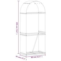 Haardhoutopslag 80x45x190 cm gegalvaniseerd staal antraciet - thumbnail