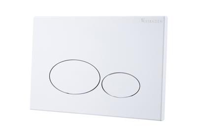 Wiesbaden X32 Metal drukplaat voor inbouwreservoir glans wit