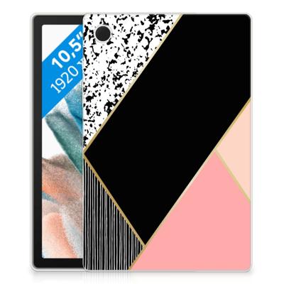 Samsung Galaxy Tab A8 2021/2022 Back Cover Zwart Roze Vormen Samsung Galaxy Tab A8 2021/2022 Back Cover Zwart Roze Vormen