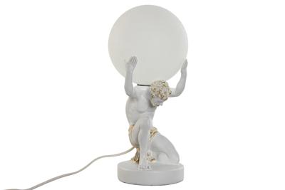 Bureaulamp Home ESPRIT Wit Gouden Hars Plastic 220 V 14 x 14 x 32 cm Bureaulamp Home ESPRIT Wit Gouden Hars Plastic 220 V 14 x 14 x 32 cm