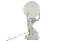 Bureaulamp Home ESPRIT Wit Gouden Hars Plastic 220 V 14 x 14 x 32 cm - thumbnail