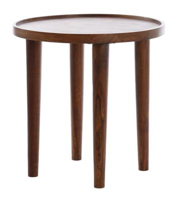 Light & Living Ronde Bijzettafel 'Qiano' Acaciahout, Ø49cm