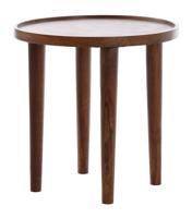Light & Living Ronde Bijzettafel 'Qiano' Acaciahout, Ø49cm - thumbnail
