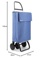 Winkelwagen Rolser Jean Tweed Blauw 43 L - thumbnail