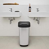 Rotho twist afvalbak 50l zilver/metallic - thumbnail