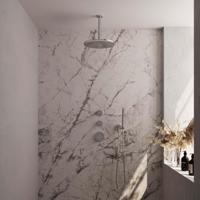 Brauer Chrome Edition Thermostatische Regendoucheset Inbouw - Hoofddouche 30 cm - Handdouche Staaf - Doucheslang - Wandaansluitbocht - Chroom - thumbnail