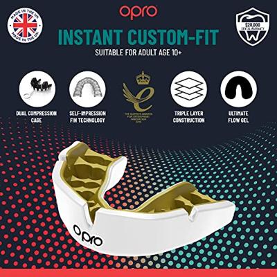 Opro 791000 UFC Instant Custom Dentist Fit Mouthguard - Gold-White - SR Opro 791000 UFC Instant Custom Dentist Fit Mouthguard - Gold-White - SR