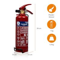 Smartwares Poederblusser BB1 1 kg klasse ABC staal 10.018.56 - thumbnail