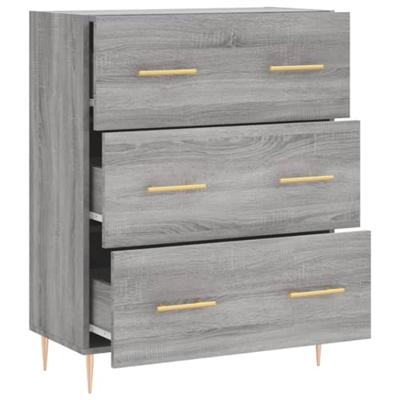 Dressoir 69,5x34x90 cm bewerkt hout grijs sonoma eikenkleurig Dressoir 69,5x34x90 cm bewerkt hout grijs sonoma eikenkleurig