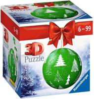 Ravensburger kerstbal groen puzzel 3D 56 stukjes - thumbnail